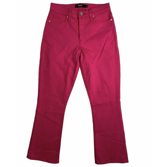Hudson‎ Womens Pink Mid Rise Flat Front 5 Pockets Design Bootcut Leg Jeans Sz 26 - Picture 2 of 10